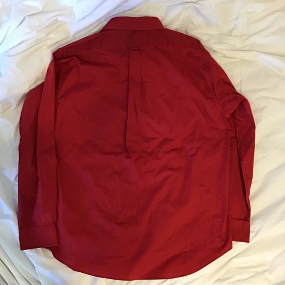 Mens XL IZOD, Maroon, long sleeve button dress shirt - Picture 5 of 5